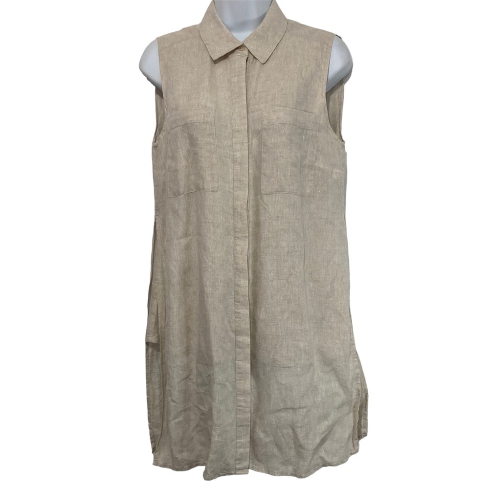 Chico’s Linen Long Tunic Layered Top